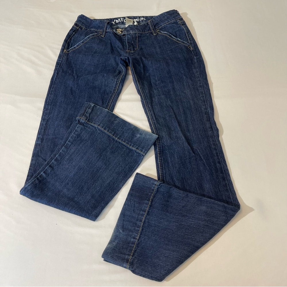 YMI Dark Blue Flared Wide Leg Jeans
